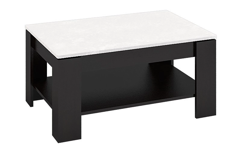 Стол журнальный Бостон СТЖ-01 Венге/Бетон Белый