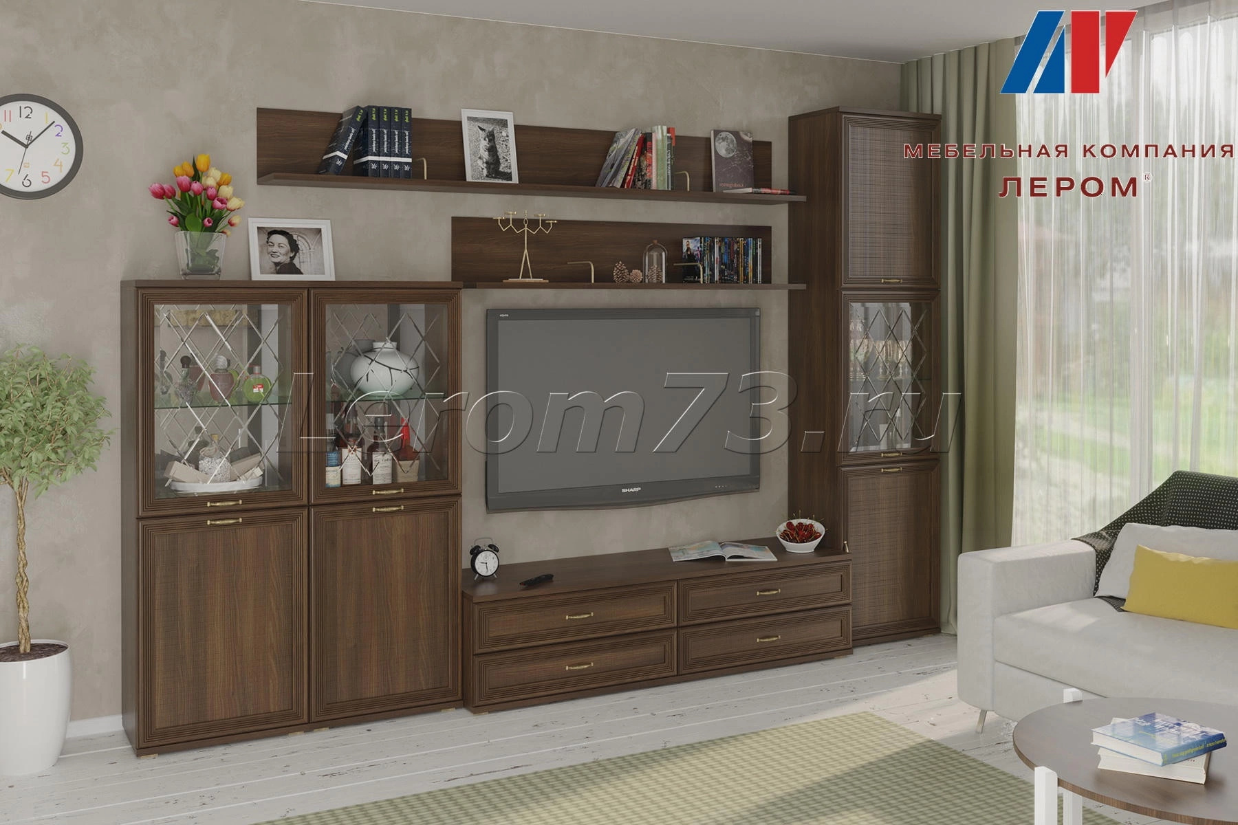 Гостиная-Стенка Карина-22 (В-2224 х Ш-3240 х Г-448 мм)