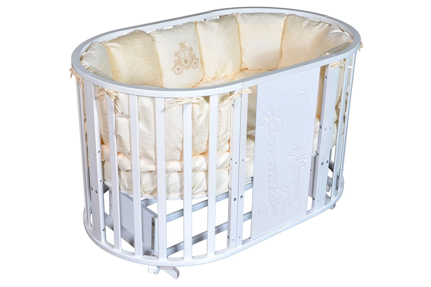 Кроватка "Северянка 3 Жираф" 6 в 1 (универсальный маятник)