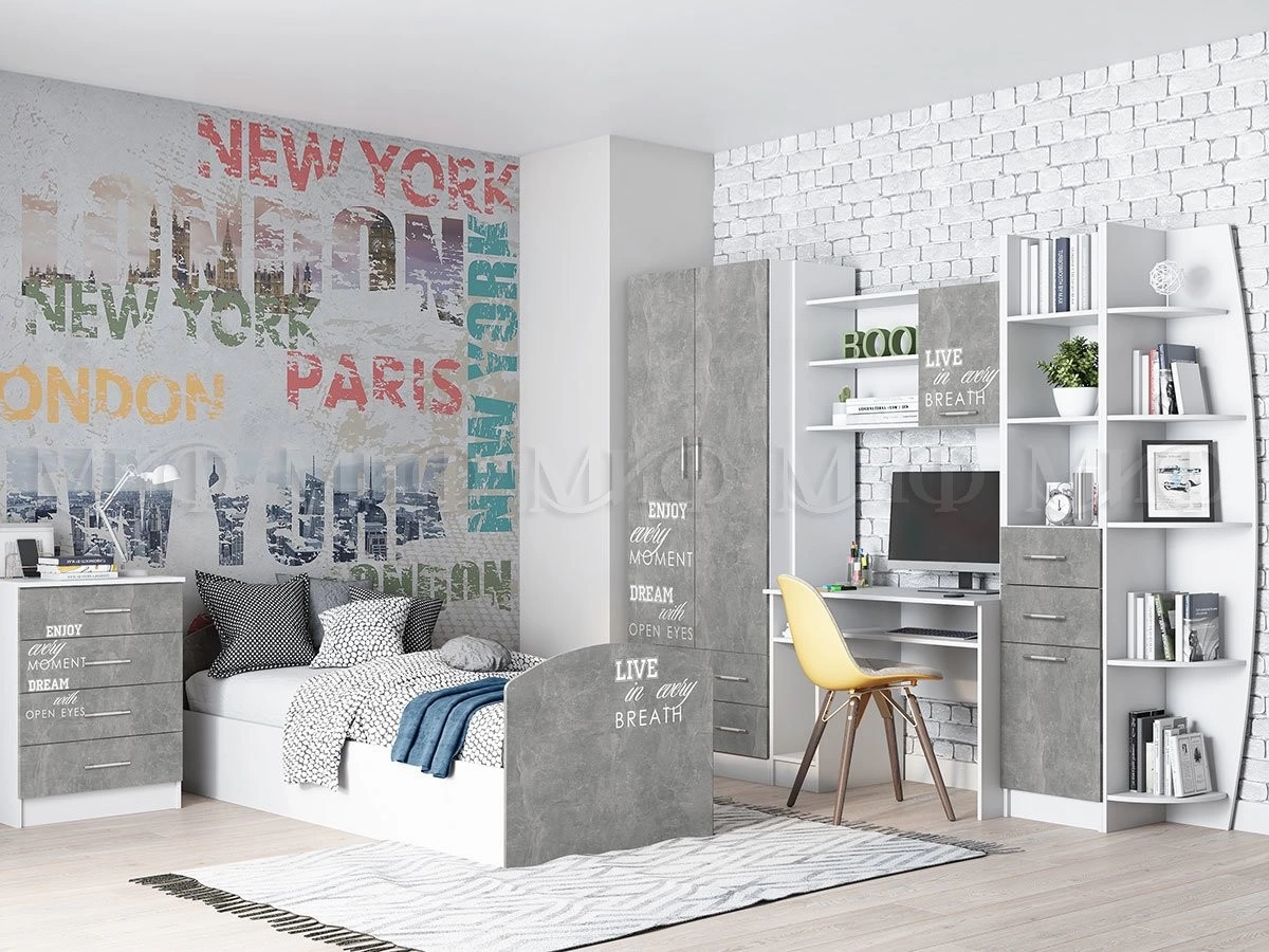 Детский Гарнитур Юниор-2 Лофт МДФ