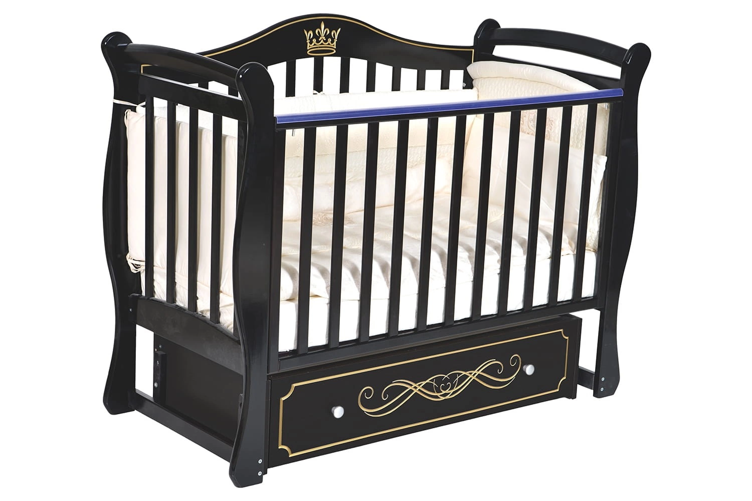 Кроватка "Bella 1" с декоративной резьбой