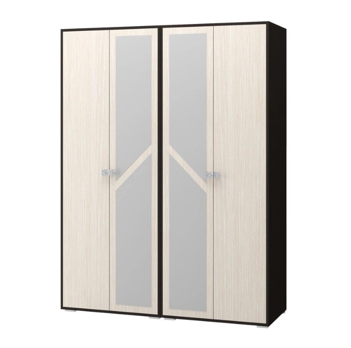 Шкаф 4-х Створчатый Каролина-2 Венге/Ясень Шимо Светлый (1,6х2,22х0,48)