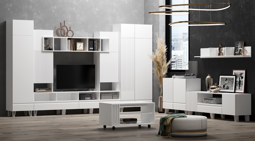 Гостиная Ноктюрн-28 №1 МДФ (Ширина 3640 х Глубина 420 мм х Высота 2160)