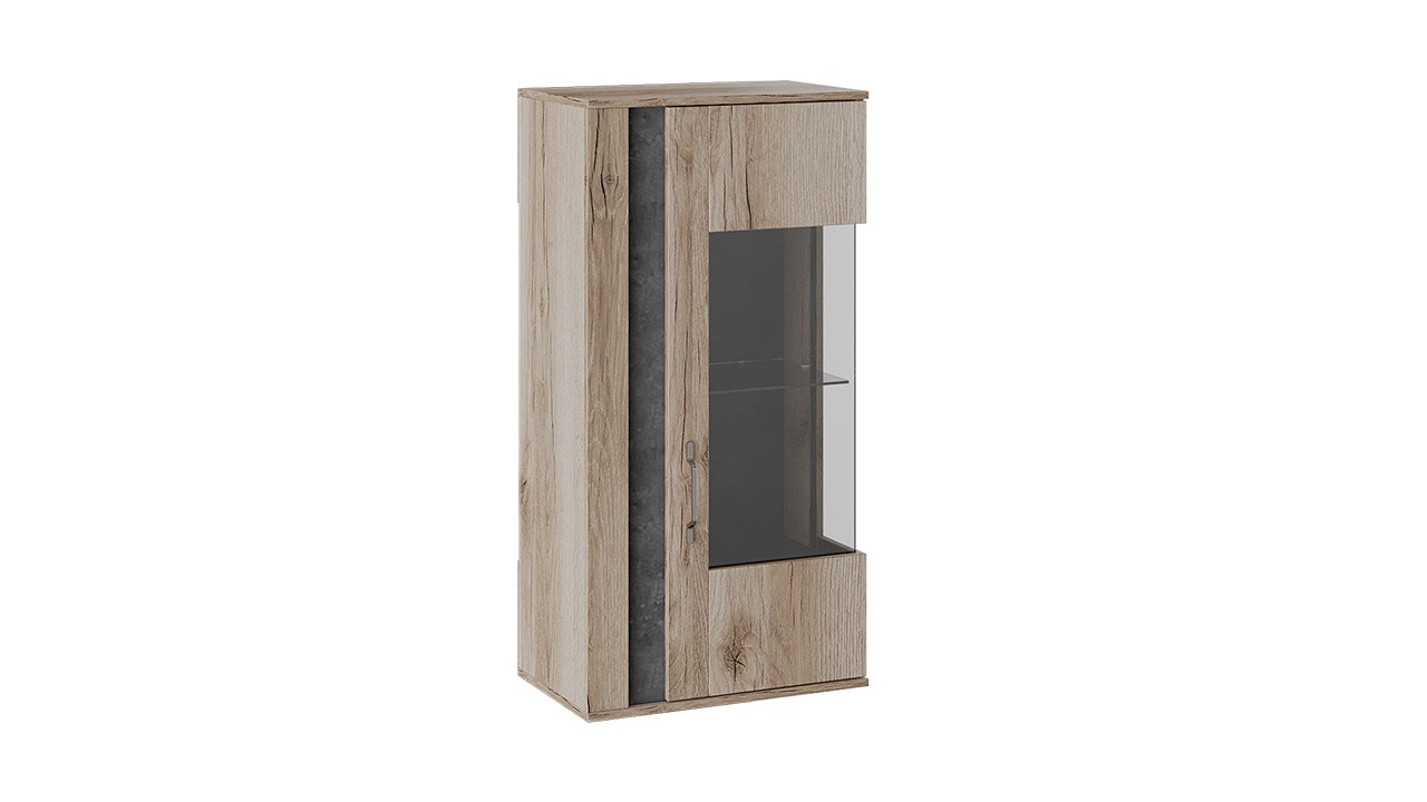 Шкаф Навесной «Брайтон» (Камень/Дуб Делано)/Ш-594 × В-1162 × Г-387 мм