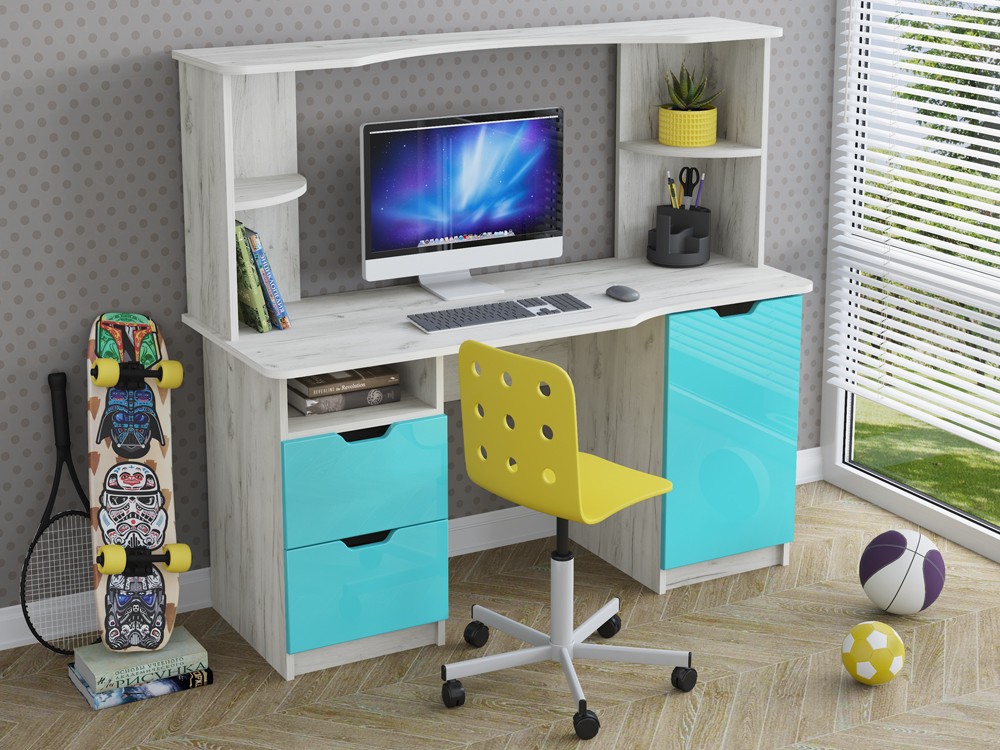 Стол №1 Юнга-15 /Рабочая Зона (Ш-1500 x В-1350 x Г-550 мм)/Разные Цвета