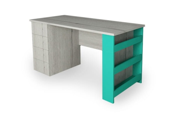 Стол "НьюТон" с тумбой (левый)