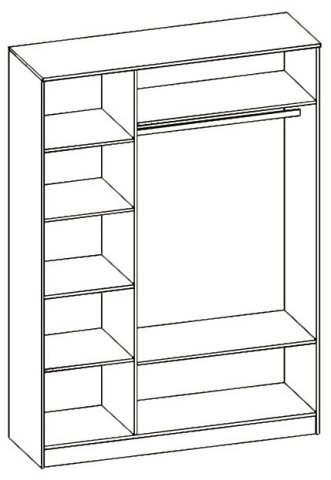 Шкаф 3-х Створчатый Каролина-7 МДФ/Разные Цвета (1,5х2,12х0,55)