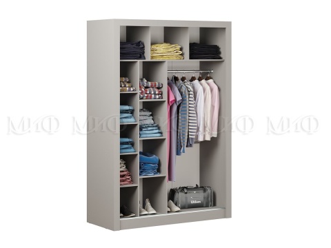 Шкаф-Купе Неаполь Серый (Ш-1500 × В-2200 × Г-616 мм)