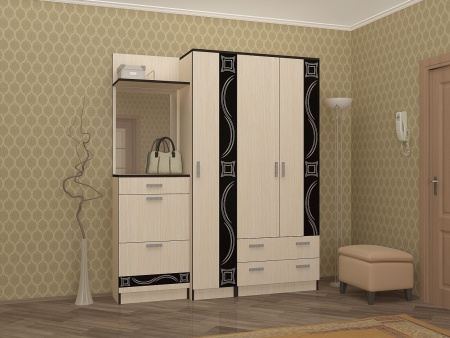 Прихожая Линкольн Вариант №3 ЛДСП (Ш-1800 х В-2200 х Г-600 мм)/Разные Цвета