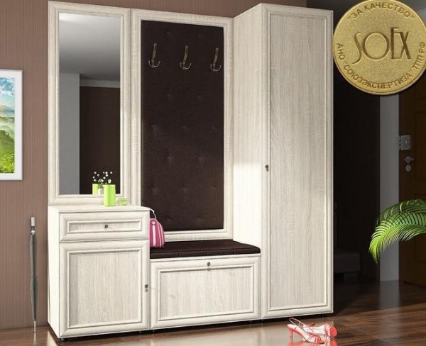 Прихожая Оскар-7А Дуб Сонома (Ш-1850| В-2088|Г-386 мм)