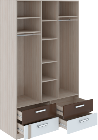 Шкаф "Волкер" 3-секционный М 2 (Ш-1200 х Г-515 х В-2000 мм)