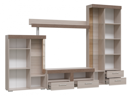 Стенка Бостон Ясень Шимо Cветлый/Ясень Шимо Темный