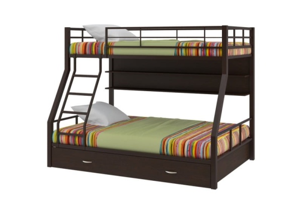 Двухъярусная кровать "Гранада 1" с полкой и ящиком