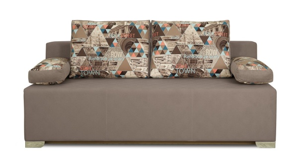 Диван «Дерби» (Maserati 10 (велюр) Светло-коричневый, подушка Urban (велюр) Town)/Д-1940х Ш-860х В-760мм