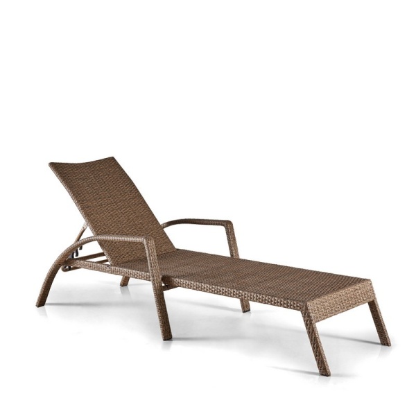 Шезлонг-лежак плетеный A30B-W56 Light Brown