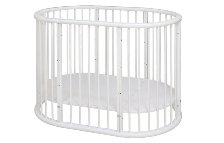 Детская Кровать-Трансформер Массив+МДФ Белая Малыш/Разные Цвета Ш-1270 х В-875 мм