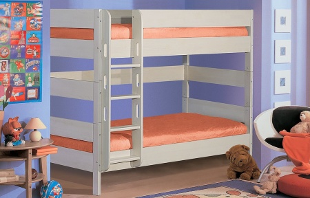 Детская Кровать Массив-Эко Школьник Двухъярусная/Разные Цвета Ш-860 х Г-2060 х В-1640 мм
