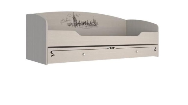 Кровать Односпальная с Ящиком Мийа-3 КР- 301/Фотопечать (Ш-2032 х В-787 х Г-832 мм)