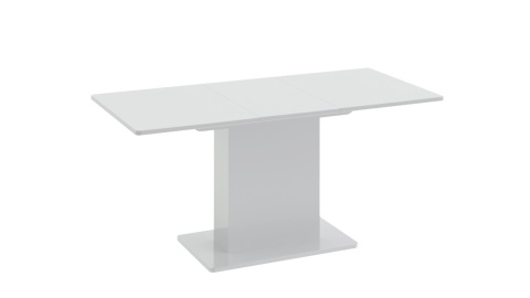 Стол обеденный «Diamond» Белый Глянец Раскладной Д-1100 x Ш- 750 мм x В-765 мм