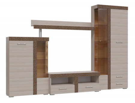 Стенка Бостон Ясень Шимо Cветлый/Ясень Шимо Темный