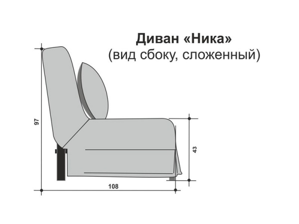 Диван Ника Прямой, Дизайн Nice Однотонный