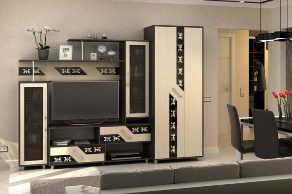 Стенка Верона (гостиная) Венге/Дуб Белфорт