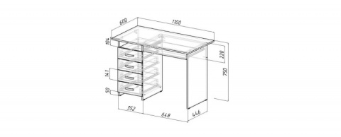 Стол компьютерный "Милан-1" (0120)