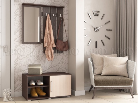 Прихожая Бостон (Ш-900 мм x В-2120 мм x Г-470 мм)/Разные Цвета