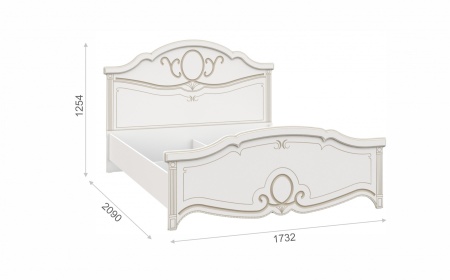 Спальный Гарнитур Барбара Белый/Патина Золото