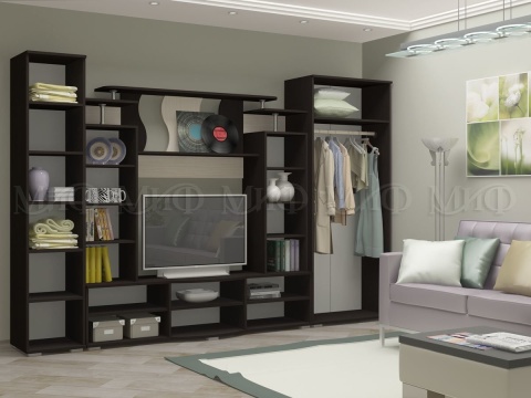 Гостиная Виола (Ш-3050 мм x В-2120 мм x Г-560 мм)/Разные Цвета