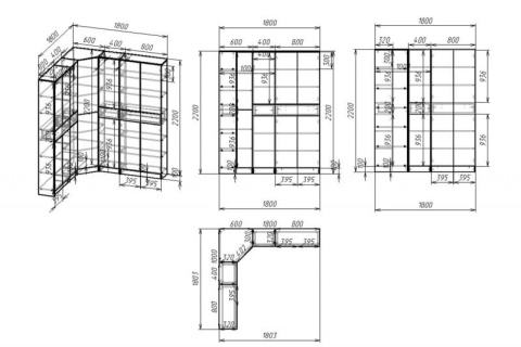 Книжный шкаф Мебелайн-23