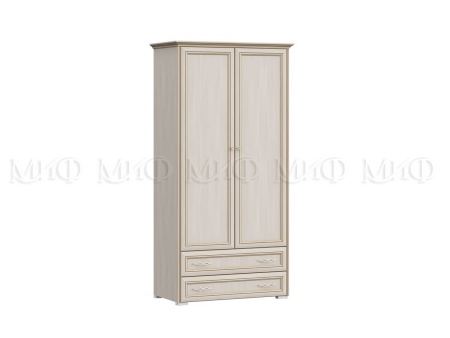Шкаф 2-х Створчатый Пандора МДФ (Ш-1040 x В-2064 x Г-552 мм) Сандал Светлый