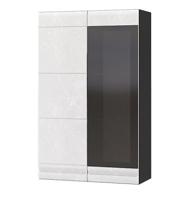 Гостиная Бостон-1/2 Венге/Бетон Белый (Гостиная Ш-2400 + Шкаф-1500 мм x В-2000 мм x Г-450 мм)