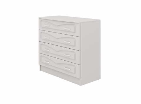 Комод Настя-1 МДФ (Ш-900 x В-816 x Г-400 мм)/Белый Глянец