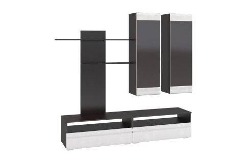 Стенка Бруклин 2 Венге/Бетон Белый