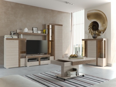 Стенка Бостон Ясень Шимо Cветлый/Ясень Шимо Темный