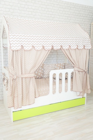 Кровать Сказка (Домик со Вторым Выдвижным Местом)/Спальное Место 800 х 1600 мм