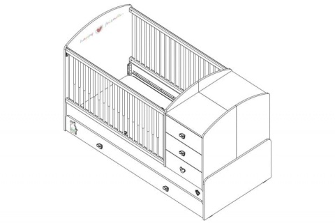 Кроватка-трансформер "Baby Girl"