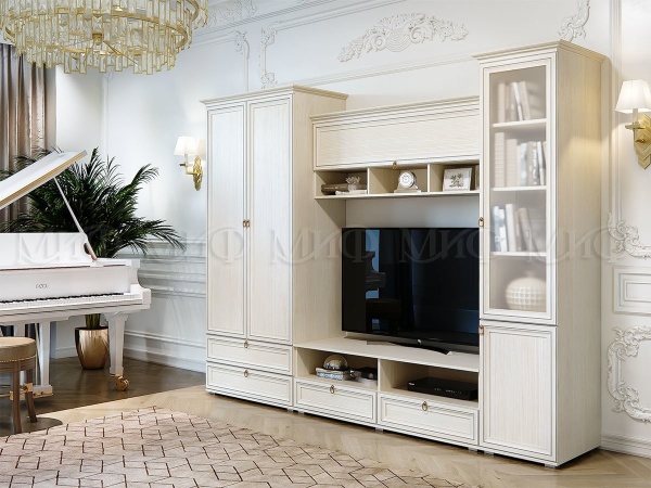 Гостиная Элит-2 МДФ (Ш-2900 мм x Г-577 мм х В-2185 мм)/Разные Цвета